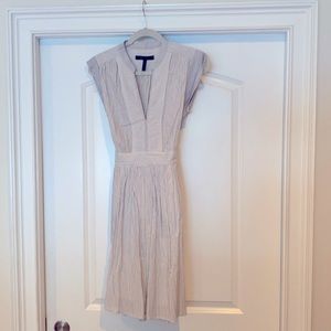 BCBG Grey and White Casual Sundress Size 4